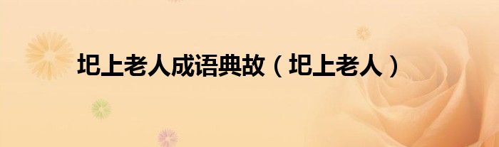 圯上老人成语典故(圯上老人)