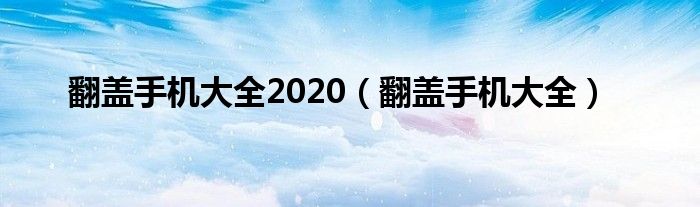 翻盖手机大全2020（翻盖手机大全）