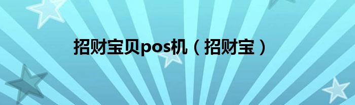 招财宝贝pos机（招财宝）