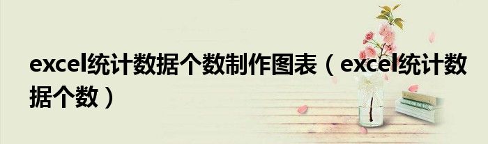excel统计数据个数制作图表（excel统计数据个数）